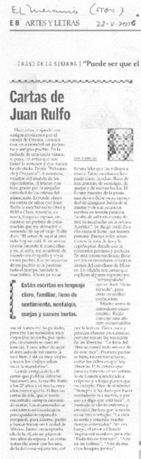 Cartas de Juan Rulfo