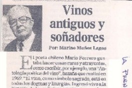 Vinos antiguos y soñadores Vinos antiguos y soñadores