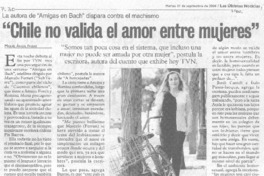 "Chileno valida el amor entre mujeres" "Chileno valida el amor entre mujeres"
