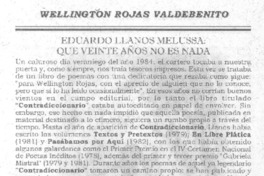 Eduardo Llanos Melussa : que veinte años no es nada Eduardo Llanos Melussa : que veinte años no es nada