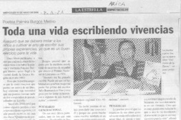 Toda una vida escribiendo vivencias