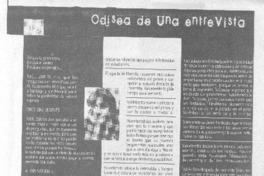 Odisea de una entrevista Odisea de una entrevista