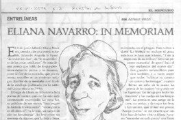 Eliana Navarro: In memoriam Eliana Navarro: In memoriam