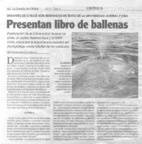 Presentan libro de ballenas Presentan libro de ballenas