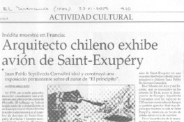 Arquitecto chilenos exhibe avión de Saint-Exupéry Arquitecto chilenos exhibe avión de Saint-Exupéry
