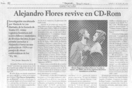 Alejandro Flores revive en CD-Rom Alejandro Flores revive en CD-Rom