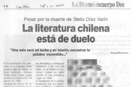 La literatura chilena está de duelo La literatura chilena está de duelo