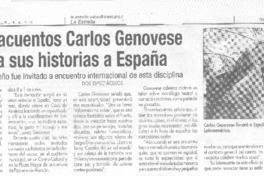 Cuentacuentos Carlos Genovese lleva sus historias a España Cuentacuentos Carlos Genovese lleva sus historias a España