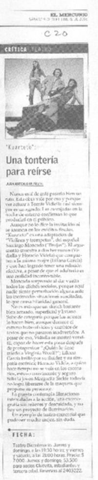 Una tontería para reírse