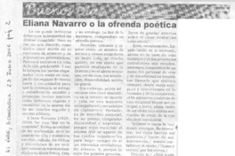 Eliana Navarro, o, La ofrenda poética Eliana Navarro, o, La ofrenda poética