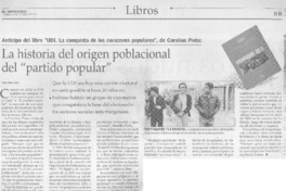La historia del origen poblacional del "partido popular" La historia del origen poblacional del "partido popular"