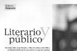 Literario y público (entrevista) Literario y público (entrevista)