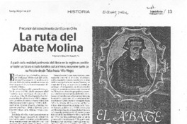 La ruta del Abate Molina La ruta del Abate Molina