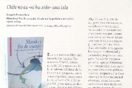 Chile no es-ni ha sido-una isla