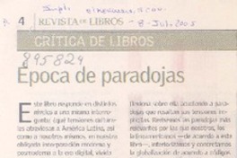 Crítica de libros : época de paradojas