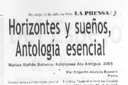 Horizontes y sueños, antología esencial Horizontes y sueños, antología esencial
