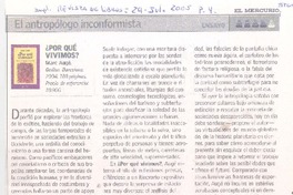 El antropólogo inconformista El antropólogo inconformista