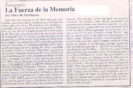 Fotografía : la fuerza de la memoria Fotografía : la fuerza de la memoria