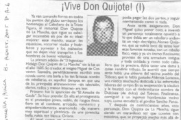 ¡Vive don Quijote! ¡Vive don Quijote!