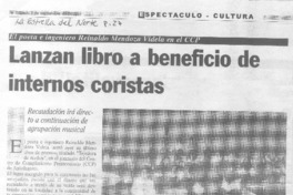 Lanzan libro a beneficio de internos coristas Lanzan libro a beneficio de internos coristas