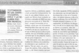 Testimonios de los sobrevivientes. Chile y la segunda guerra mundial Testimonios de los sobrevivientes. Chile y la segunda guerra mundial