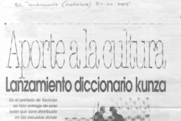 Lanzamiento diccionario kunza