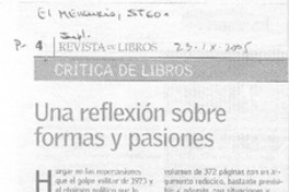 Una reflexión sobre formas y pasiones Una reflexión sobre formas y pasiones