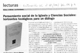 Pensamiento social de la iglesia y ciencias sociales Pensamiento social de la iglesia y ciencias sociales