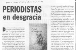 Periodista en desgracia Periodista en desgracia