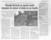 Claudio Bertoni se queda mudo después de meter el dedo en un hoyito Claudio Bertoni se queda mudo después de meter el dedo en un hoyito