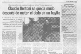 Claudio Bertoni se queda mudo después de meter el dedo en un hoyito Claudio Bertoni se queda mudo después de meter el dedo en un hoyito