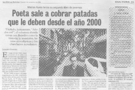 Poeta sale a cobrar patadas que le deben desde el año 2000 (entrevista)