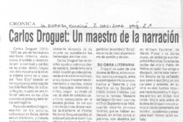 Carlos Droguet: un maestro de la narración Carlos Droguet: un maestro de la narración
