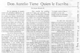 Don Aurelio tiene quien le escriba Don Aurelio tiene quien le escriba