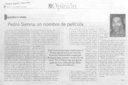 Pedro Sienna, un nombre de película Pedro Sienna, un nombre de película