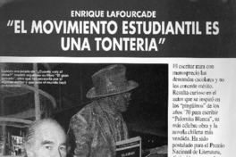 "El movimiento estudiantil es una tontería" (entrevista)