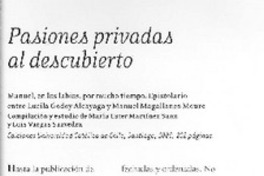 Pasiones privadas al descubierto Pasiones privadas al descubierto