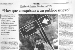 "Hay que conquistar a un público nuevo" (entrevistas) "Hay que conquistar a un público nuevo" (entrevistas)