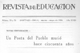 Un Poeta del pueblo murió hace cincuenta años Un Poeta del pueblo murió hace cincuenta años