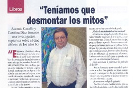 "Teníamos que desmontar los mitos" (entrevista) "Teníamos que desmontar los mitos" (entrevista)