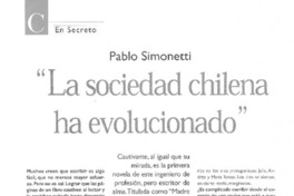 "La sociedad chilena ha evolucionado" (entrevista) "La sociedad chilena ha evolucionado" (entrevista)