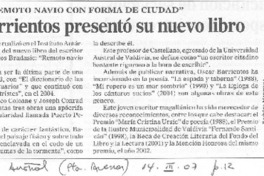 Oscar Barrientos presentó su nuevo libro
