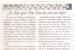 Te dije que Yin Yin no era su hijo! Te dije que Yin Yin no era su hijo!