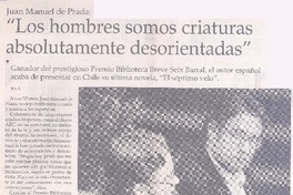 "Los hombres somos criaturas absolutamente desorientadas" (Entrevista) "Los hombres somos criaturas absolutamente desorientadas" (Entrevista)