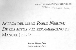 Acerca del libro Pablo Neruda Acerca del libro Pablo Neruda