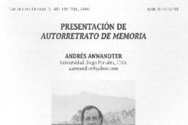 Presentación de Autorretrato de memoria