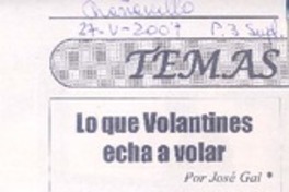 Lo que Volantines echa a volar