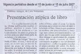 Presentación atípica de libro (entrevista)