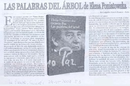 Las palabras del árbol de Elena Poniatowska Las palabras del árbol de Elena Poniatowska
