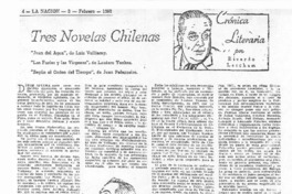 Tres novelas chilenas Tres novelas chilenas